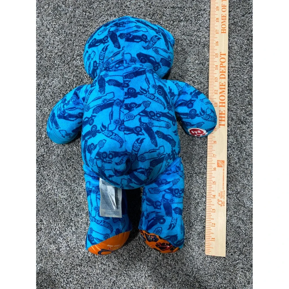 Build-A-Bear Hot Wheels Plush Unisex OS Blue Good Car Print Teddy Bear